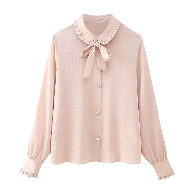 2023 Autumn New Fashion Faux Pearl Buttons Women Blouse Vintage Long Sleeve Lace Up Female Shirts Blusas Chic Tops
2023 Autumn New Fashion Faux Pearl Buttons Women Blouse Vintage Long Sleeve Lace Up Female Shirts Blusas Chic Tops