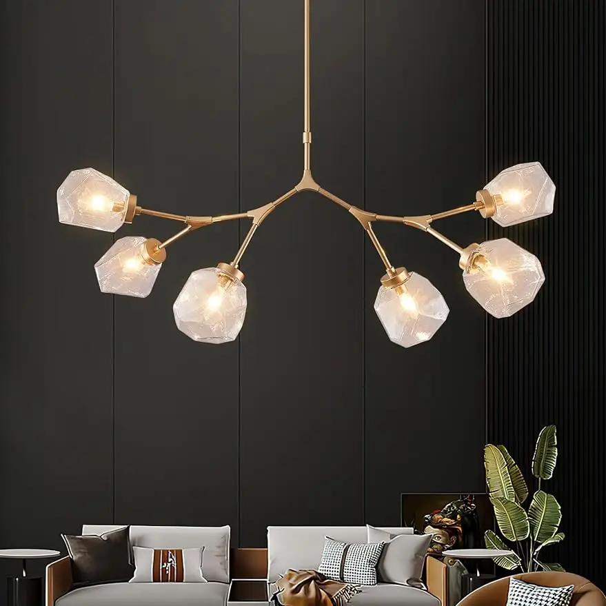 Gold Sputnik Chandeliers for Dining Room Mid Century Crystal Glass Chandeliers 6 Lights Modern Ceiling Pendant Light Fixtures
Gold Sputnik Chandeliers for Dining Room Mid Century Crystal Glass Chandeliers 6 Lights Modern Ceiling Pendant Light Fixtures