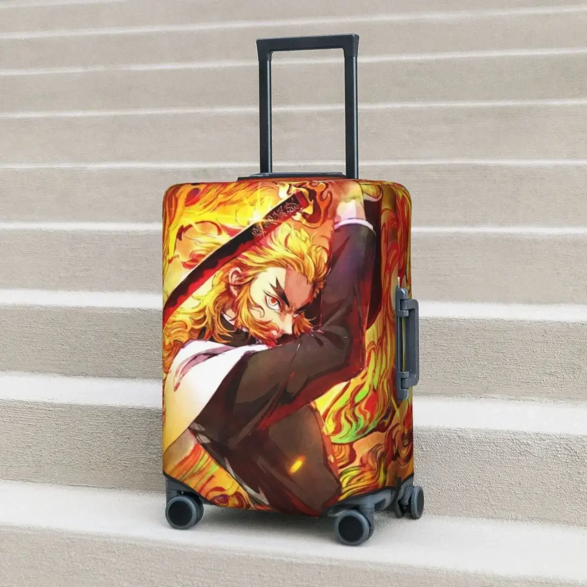 

Чехол для чемодана аниме 2024, чехол для полета Kimetsu No Yaiba, практичные товары для багажа, деловая защита