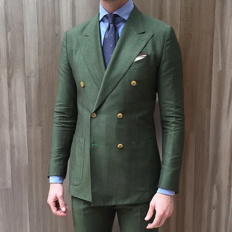 Dark Green Double Breasted Men's Wedding Suit Slim Fit Custom Business Prom Tuxedo Jacket with Pants 2023 Male Fashion
Dark Green Double Breasted Men's Wedding Suit Slim Fit Custom Business Prom Tuxedo Jacket with Pants 2023 Male Fashion
