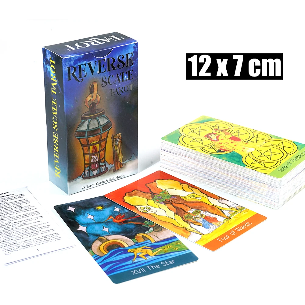 

Reverse Scale Tarot 78 Cards Symbolic Meaning of Waite’s Tarot.12X7cm Chakra Planet Zodiac Element For Beginners