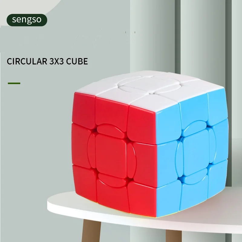 

Sengso Crazy Cube Circular 3X3 Magic Speed Cubo 3X3X3 3.0 Ver. Professional 3*3 Stickerless Magico Cubo Fidget Puzzle Toys