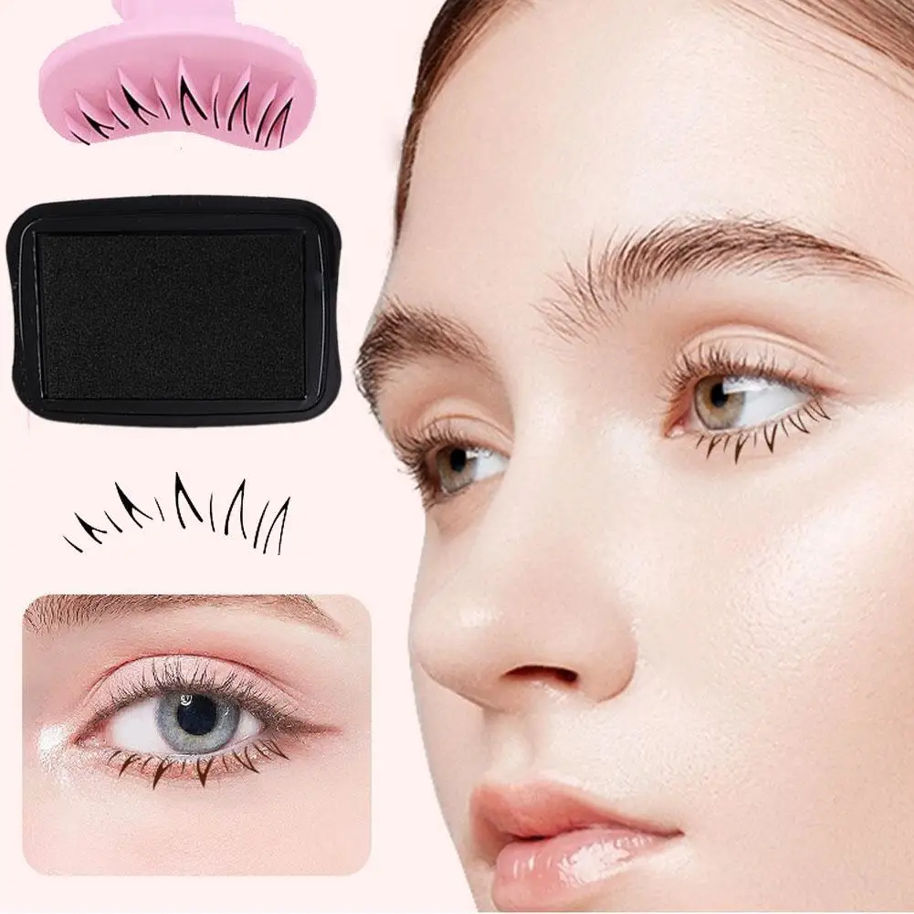 

DIY Lower Lashes Extension Seal Ink Stamp False Eyelashes Applicator Makeup Tool For Beginner Natural Simulation Mascara St V4C9