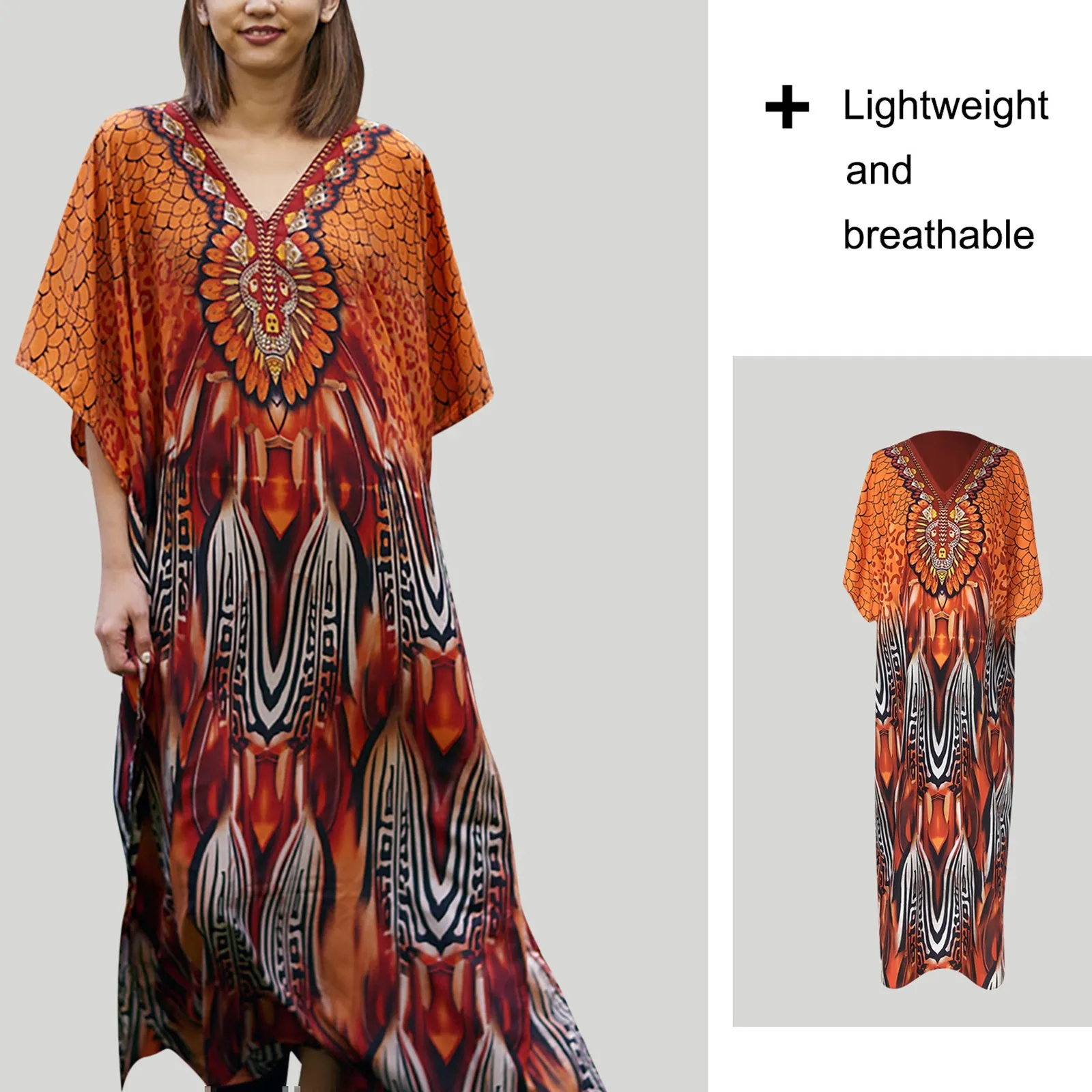 Ramadan Dress For Women Ankle Length Three Quarter Sleeve Pullover Viscose Muslim Women Dresses Traditional Sundress For Women 
Ramadan Dress For Women Ankle Length Three Quarter Sleeve Pullover Viscose Muslim Women Dresses Traditional Sundress For Women