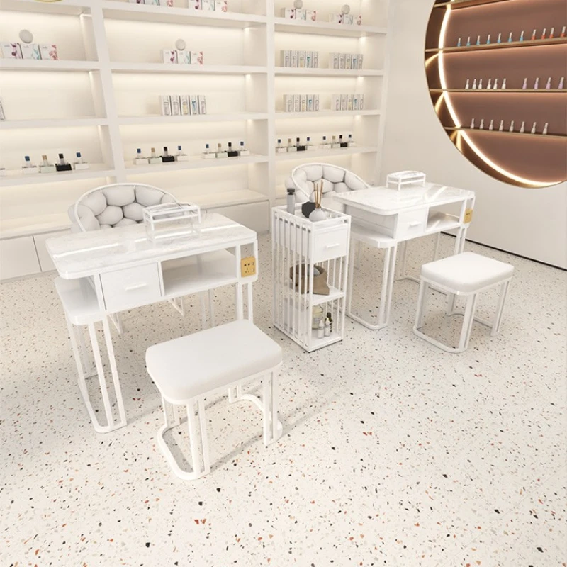 Nail Desk Table Equipment Professional White Aesthetic Marble Furniture Nails Modern Manicure Salon Schminktisch Tables Supplies
Nail Desk Table Equipment Professional White Aesthetic Marble Furniture Nails Modern Manicure Salon Schminktisch Tables Supplies