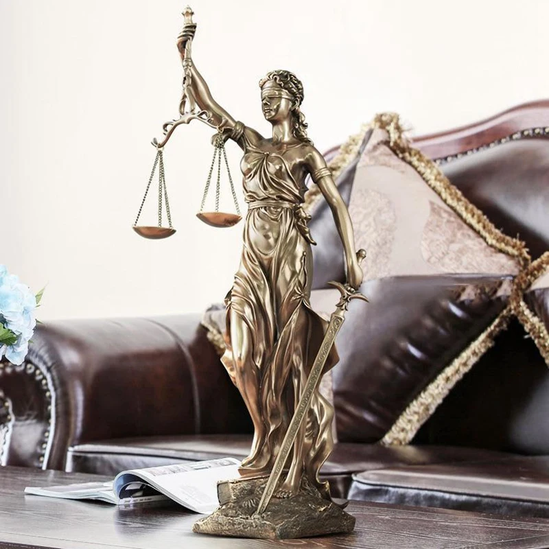 New 1Pcs Justice Fair Themis Statues Justitia Goddess Sculpture Resin Craft Home Decoration Art Desktop Wine Cabinet Display
New 1Pcs Justice Fair Themis Statues Justitia Goddess Sculpture Resin Craft Home Decoration Art Desktop Wine Cabinet Display