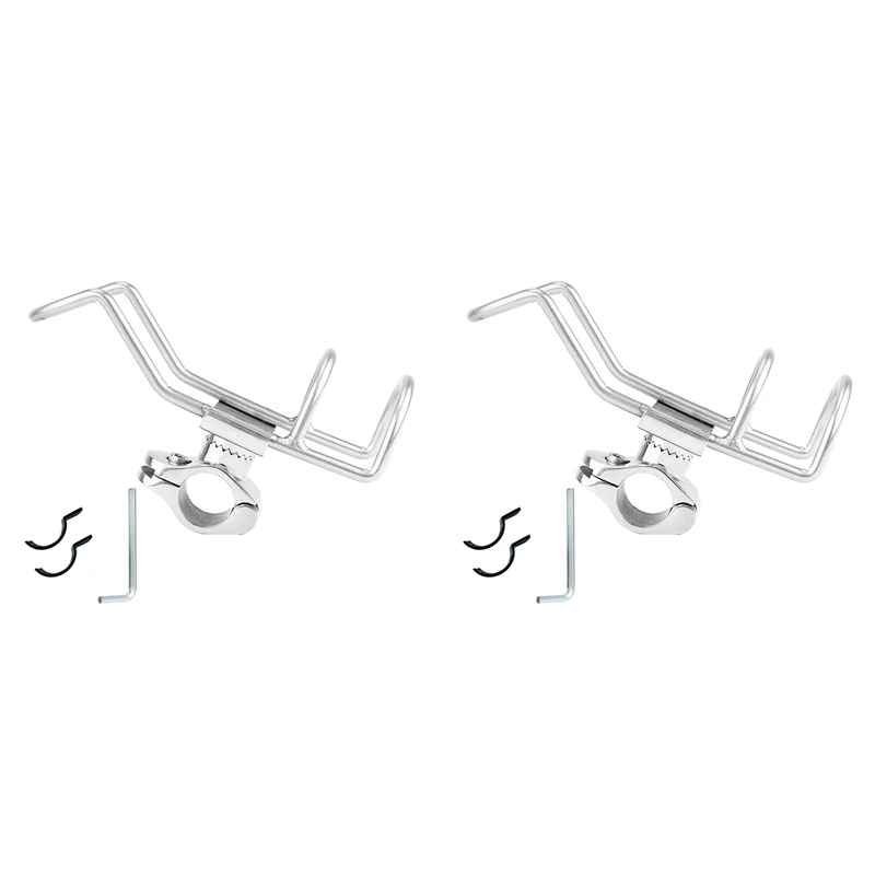 2 шт., зажим из нержавеющей стали 316 для держателя двойного провода, 19-26 мм