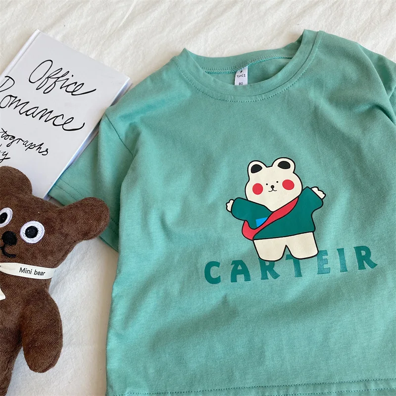 2025 Summer New Children Short Sleeve T Shirts Cute Cartoon Print Boys Girls Cotton T Shirt Baby Casual Tops Kids Clothes 4 Safcf0a4f986a4ea5b0c0bad5aa6ae909M