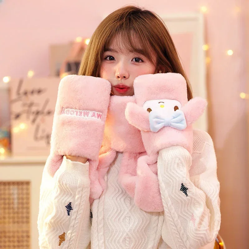 Anime Sanrio Kuromi New Scarve Glove All-in-one Kawaii Mymelody Cinnamoroll Winter Warm Scarve Cartoon Cute Girl Birthday Gift
Anime Sanrio Kuromi New Scarve Glove All-in-one Kawaii Mymelody Cinnamoroll Winter Warm Scarve Cartoon Cute Girl Birthday Gift