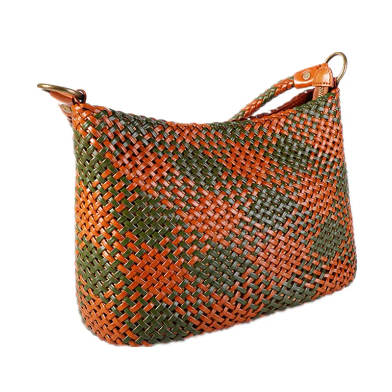 Vintage Manual Weave Genune Leather Hand Bag Bucket Tote Top Quality Women Basket Shopping Bags Hobos Handbag
Vintage Manual Weave Genune Leather Hand Bag Bucket Tote Top Quality Women Basket Shopping Bags Hobos Handbag