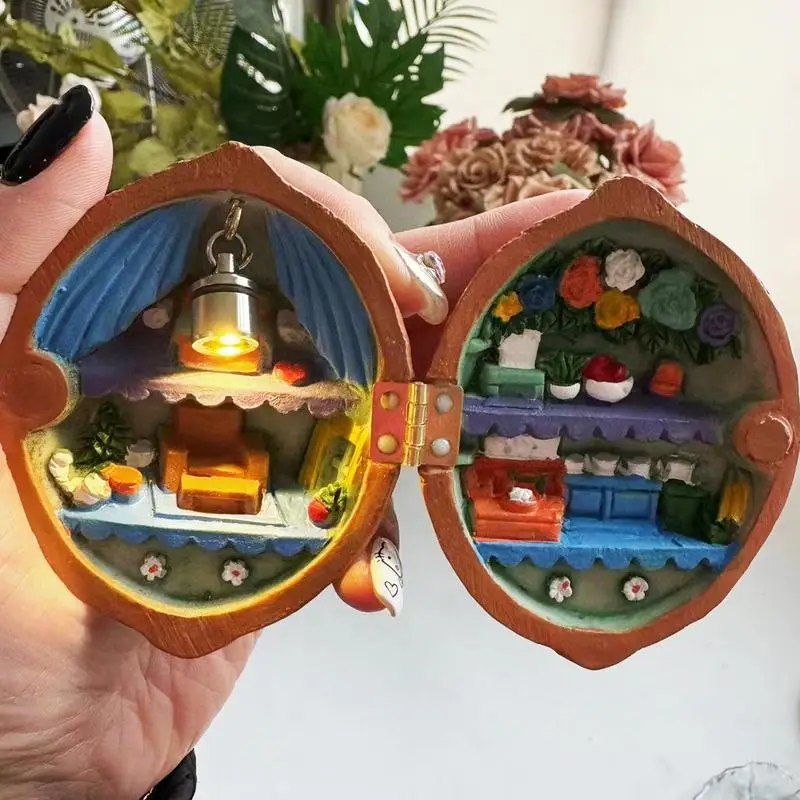 Миниатюрный Кукольный Домик из ореховой ракушки, 3D миниатюрный грецкий орех, маленький мир, декоративный домик ручной работы, игрушки, миниатюрный домик
Миниатюрный Кукольный Домик из ореховой ракушки, 3D миниатюрный грецкий орех, маленький мир, декоративный домик ручной работы, игрушки, миниатюрный домик