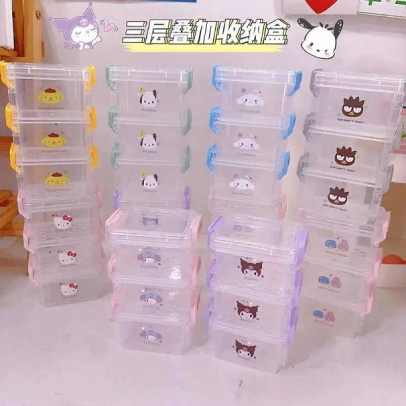Sanrio Kawaii Hello Kitty Storage Box Anime Cute Cartoon Cinnamoroll Three Layer Stacked Small Storage Box Desktop Decoration
Sanrio Kawaii Hello Kitty Storage Box Anime Cute Cartoon Cinnamoroll Three Layer Stacked Small Storage Box Desktop Decoration