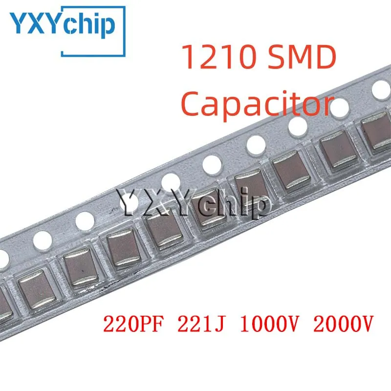 Многослойный керамический конденсатор 1210 220PF 221J 1000V 2000V 5% DC C0G NPO SMD Chip, 10 шт.
Многослойный керамический конденсатор 1210 220PF 221J 1000V 2000V 5% DC C0G NPO SMD Chip, 10 шт.