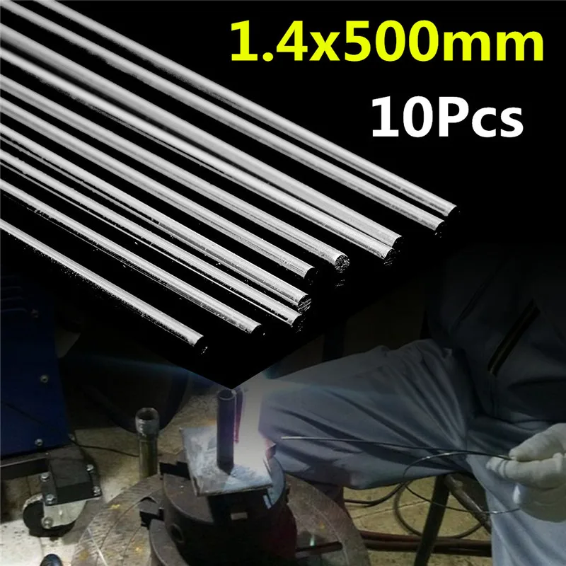 10Pcs Silver Welding Rods Low Temperature Easy Melt Welding Rod Cored Wire Rod Metal Aluminum Soldering Brazing Rod 1.4mmx500mm
10Pcs Silver Welding Rods Low Temperature Easy Melt Welding Rod Cored Wire Rod Metal Aluminum Soldering Brazing Rod 1.4mmx500mm