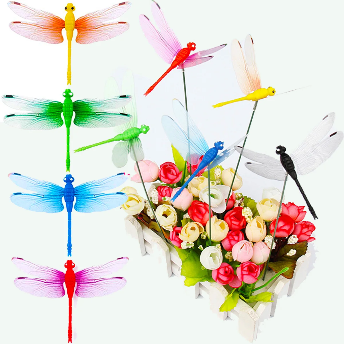 20Pcs 3D Dragonfly Garden Stakes with Sticks DIY Ornament Artificial Dragonfly for Outdoor Yard Fairy Garden Flower Pot Decor
20Pcs 3D Dragonfly Garden Stakes with Sticks DIY Ornament Artificial Dragonfly for Outdoor Yard Fairy Garden Flower Pot Decor