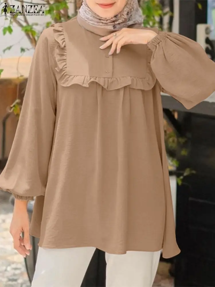 2023 ZANZEA Fashion Hijab Tops Women Long Sleeve Blouse Elegant Ruffles Work Blusas Muslim Turkey Blouses Solid Isamic Clothing
2023 ZANZEA Fashion Hijab Tops Women Long Sleeve Blouse Elegant Ruffles Work Blusas Muslim Turkey Blouses Solid Isamic Clothing