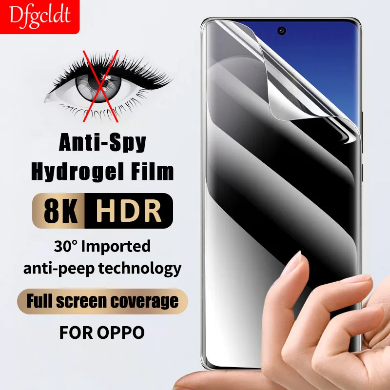 

Full Curved Privacy Hydrogel Film For Oppo Find X7 Ultra X6 X5 X3 X2 Neo Anti-Spy Screen Protector OPPO A3 A2 A1 Pro Not Glass