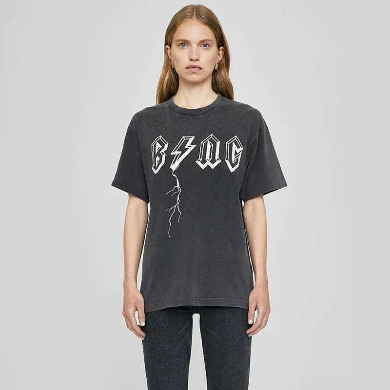 Summer Women's Top Niche Letters Bing Flash Print Wash Water Stir-fry Color Stir-fry Snow Women Short Sleeve T-shirt
Summer Women's Top Niche Letters Bing Flash Print Wash Water Stir-fry Color Stir-fry Snow Women Short Sleeve T-shirt