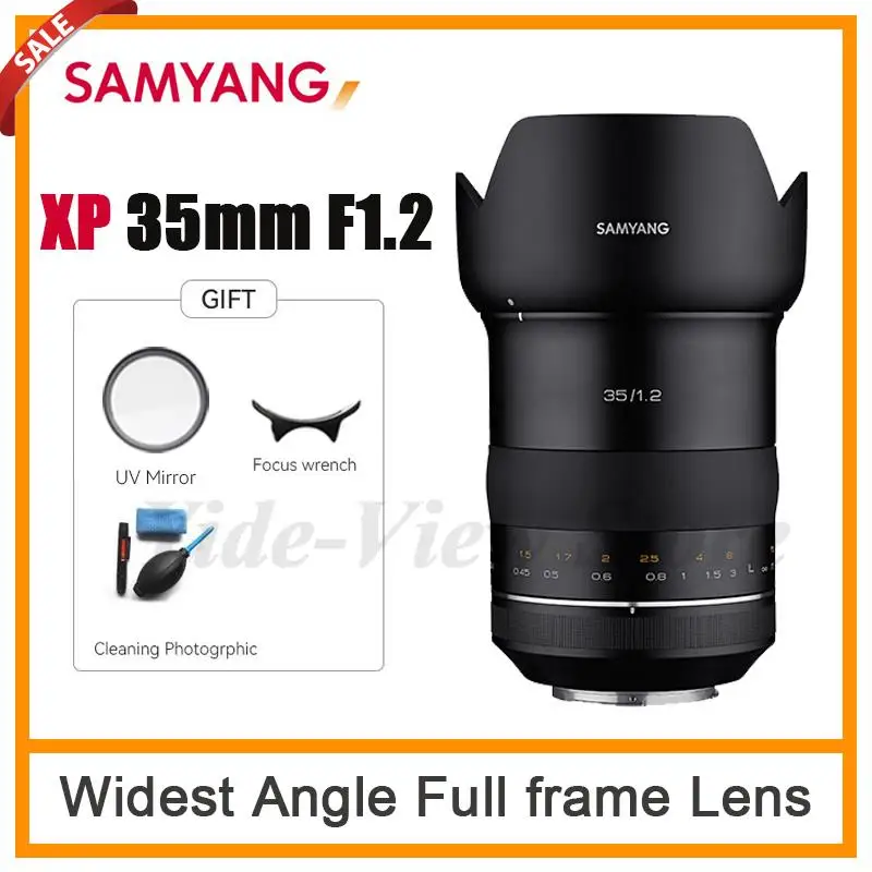 

Samyang XP 35mm F1.2 Widest Angle Full frame Lens For Canon EF SLR Camera Like 450D 500D 650D 700D 750D