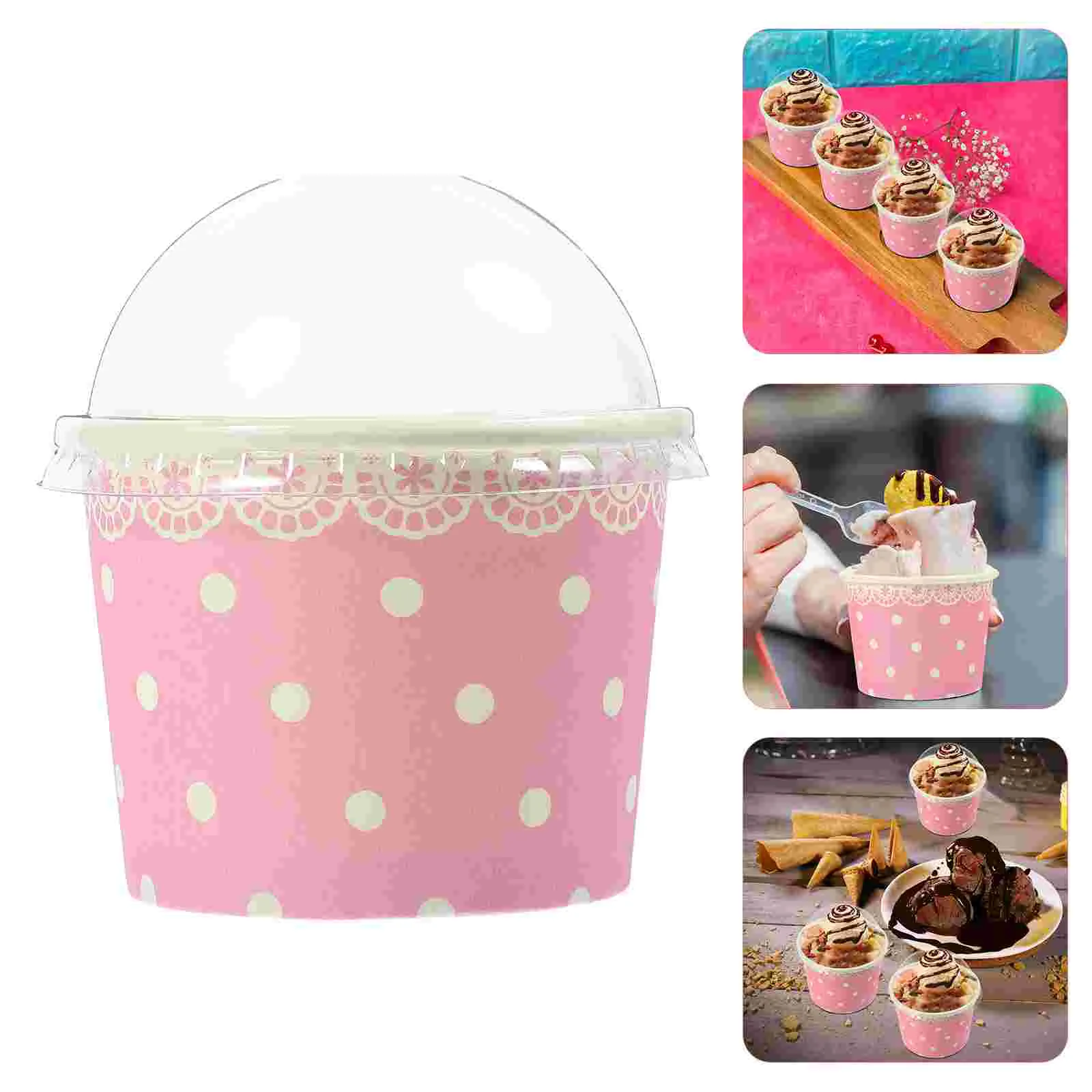 50 Pcs Ice Cream Cups Dessert Mousse Cake Holder Container Paper Bowl Home Supplies Jelly Pudding
50 Pcs Ice Cream Cups Dessert Mousse Cake Holder Container Paper Bowl Home Supplies Jelly Pudding