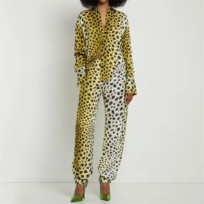 Pant Sets 2023 Autumn New Fashion Gradient Money Leopard Printing Pants Asymmetric Hem Cut Lapel Collar Long Sleeved Shirt y2k
Pant Sets 2023 Autumn New Fashion Gradient Money Leopard Printing Pants Asymmetric Hem Cut Lapel Collar Long Sleeved Shirt y2k