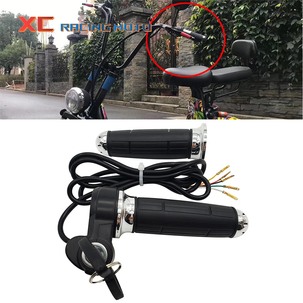 Throttle Handle With Key Lock 22mm Handlebar 60V Universal Throttle Grip For Motorcycle Harley Electric Scooter Electric Bike
Throttle Handle With Key Lock 22mm Handlebar 60V Universal Throttle Grip For Motorcycle Harley Electric Scooter Electric Bike