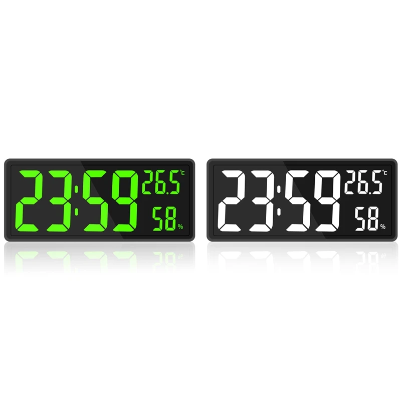 LED Digital Wall Clock, Large Digits Display,Indoor Temperature&Humidity,For Farmhouse, Home,Classroom,Office
LED Digital Wall Clock, Large Digits Display,Indoor Temperature&Humidity,For Farmhouse, Home,Classroom,Office
