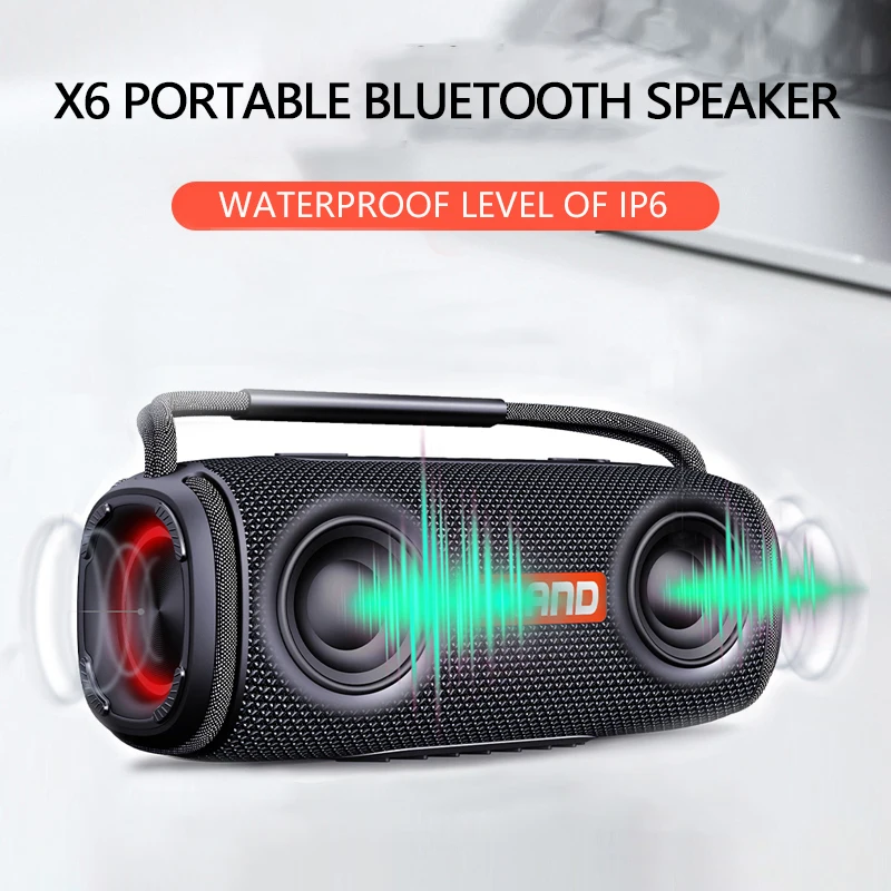 X6 Bluetooth Speaker Large Outdoor Sports Portable Speaker Wireless Support Bluetooth 5.0 /TF Card /TWS Interconnected Playback
X6 Bluetooth Speaker Large Outdoor Sports Portable Speaker Wireless Support Bluetooth 5.0 /TF Card /TWS Interconnected Playback