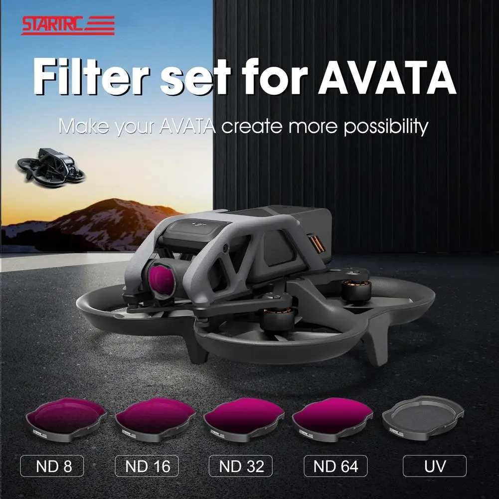 5pcs Lens Protector For Avata Drone Filter Kit ND Filter UV Kit (ND8/16/32/64) for DJI Avata Drone Filter Accessories
5pcs Lens Protector For Avata Drone Filter Kit ND Filter UV Kit (ND8/16/32/64) for DJI Avata Drone Filter Accessories