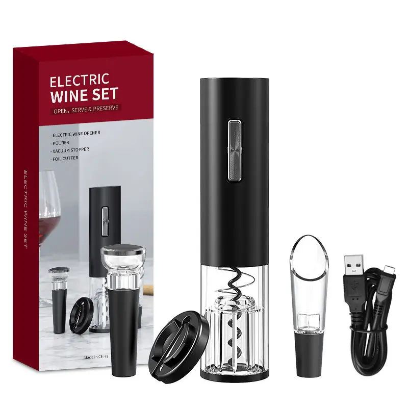 Type-C Electric Wine Bottle Opener Corkscrew Stainless Steel Electric Wine Opener New Red Wine Opener
Type-C Electric Wine Bottle Opener Corkscrew Stainless Steel Electric Wine Opener New Red Wine Opener