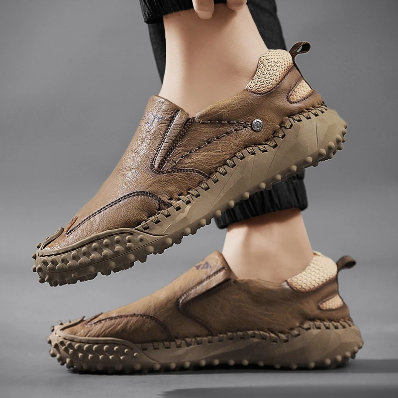 Hot New Fashion Flats Genuine Leather Men's Casual Breathable Moccasins Slip on Comfortable Sneakers shoes for man Rubber
Hot New Fashion Flats Genuine Leather Men's Casual Breathable Moccasins Slip on Comfortable Sneakers shoes for man Rubber