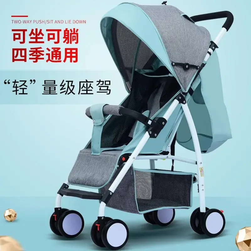 Baby Stroller Can Sit Lie Down Shock-absorbing Simple Lightweight Carrying Umbrella Cart Children's Handcart
Baby Stroller Can Sit Lie Down Shock-absorbing Simple Lightweight Carrying Umbrella Cart Children's Handcart