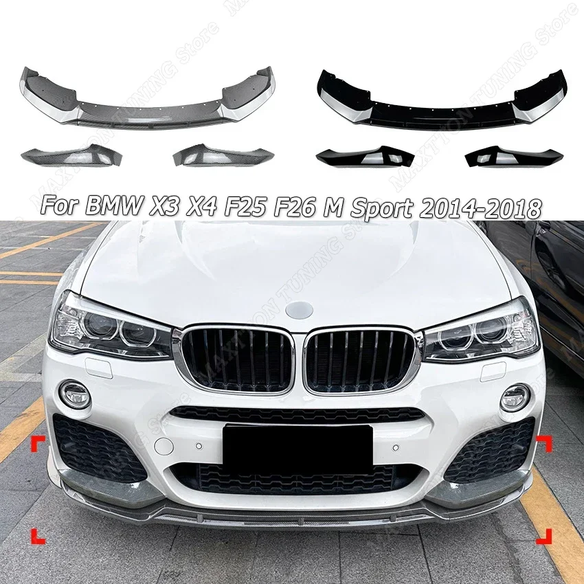 For BMW X3 X4 F25 F26 M Sport 2014 2015 2016 2017 2018 Front Bumper Lip Body Kit Spoiler Splitter Bumper Canard Lip Splitter
For BMW X3 X4 F25 F26 M Sport 2014 2015 2016 2017 2018 Front Bumper Lip Body Kit Spoiler Splitter Bumper Canard Lip Splitter