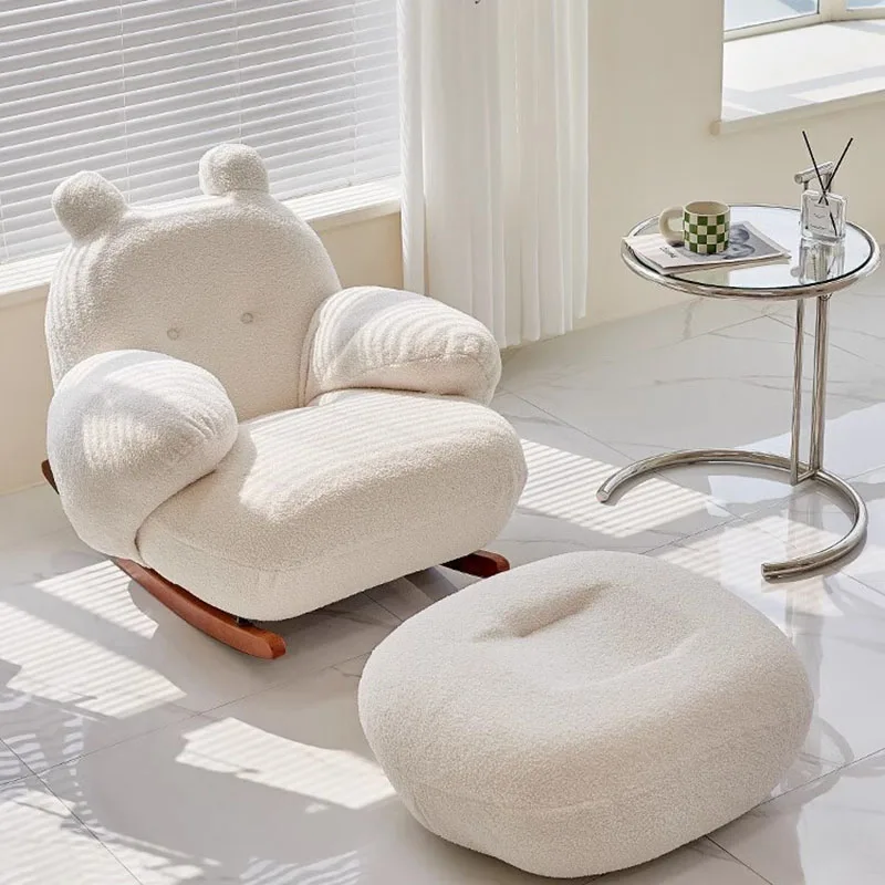 

Эргономичное современное кресло для расслабления, удобное маленькое мобильное кресло-качалка для чтения, дизайнерское кресло-качалка с поддержкой спинки, мебель для салона
