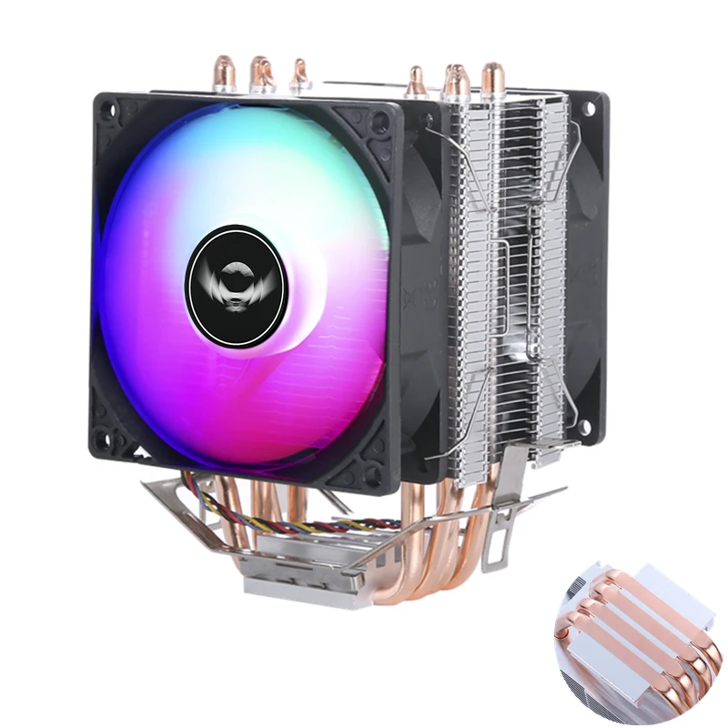 

CPU Cooler 4 Heat pipes 90mm Fan Intel LGA 2011 1700 1150 1155 1156 1200 1366 775 1151 AM3 AMD AM4 X79 X99 Cooling Air-cooled