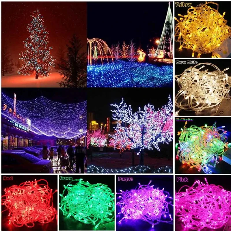 

AC220V LED String Fairy Light Holiday Patio Christmas Wedding Decoration Waterproof Outdoor Light Garland 10M 20M 30M 50M 100M