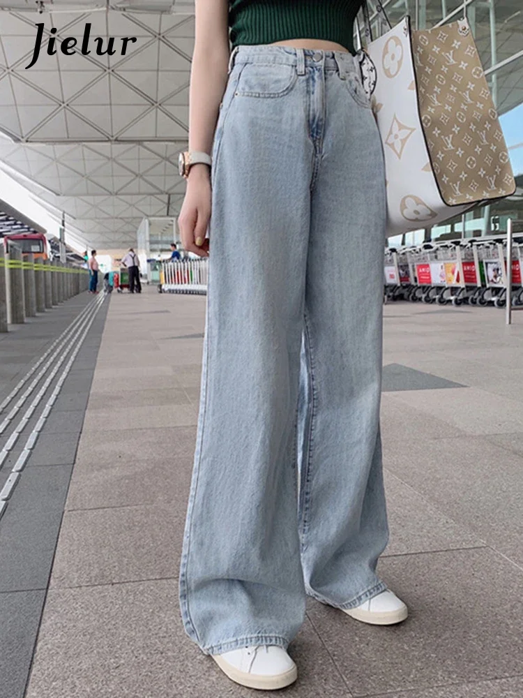 Jielur Woman Jeans High Waist Wide Leg Denim Clothing Blue Streetwear Vintage Quality Fashion Harajuku Straight Pants
Jielur Woman Jeans High Waist Wide Leg Denim Clothing Blue Streetwear Vintage Quality Fashion Harajuku Straight Pants