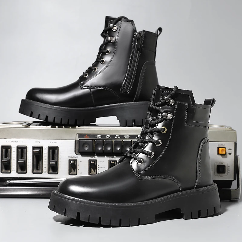 New Trend Autumn Men Zip Leather Boots Black Brown Working Boots Men Rubber Motorcycle Boots Man Fashion Cowboy Boots Men
New Trend Autumn Men Zip Leather Boots Black Brown Working Boots Men Rubber Motorcycle Boots Man Fashion Cowboy Boots Men