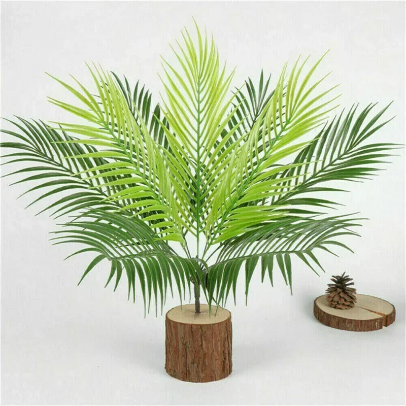 

New 9 Heads Simulation Palm Leaves Tropical Plant Bedroom Decorations Large Plant Leaves Fake Palm Leaves Wedding Decorations