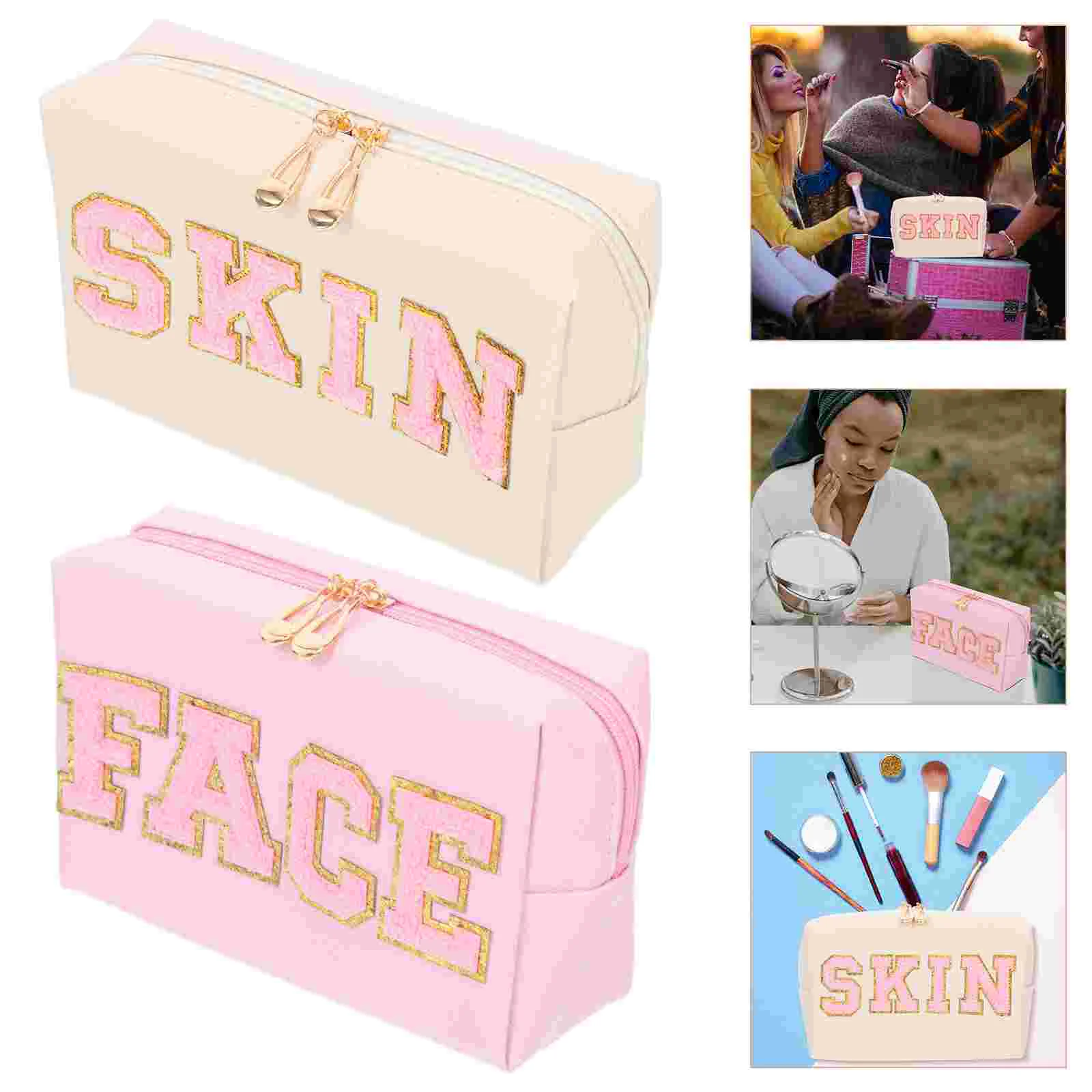 2Pcs Decorative Makeup Bags Portable Bags Waterproof Toiletries Carrying Bags
2Pcs Decorative Makeup Bags Portable Bags Waterproof Toiletries Carrying Bags