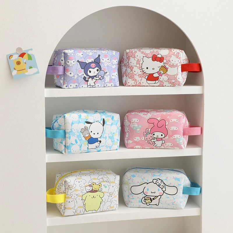 

Косметичка Sanrio Kuromi Cinnamoroll, карандаш моя мелодия, искусственный Кошелек для монет, косметички, игрушки для девочек, подарки, сумка для хранения