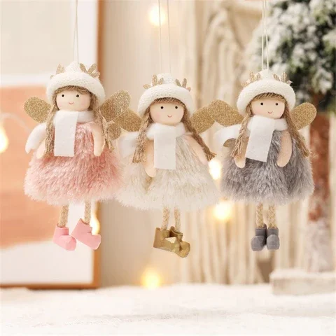 

2021 Newest Christmas Angel Doll Collection Xmas Tree Decor Ornaments Christmas Decorations for Home New Year 2022 Gifts Navidad