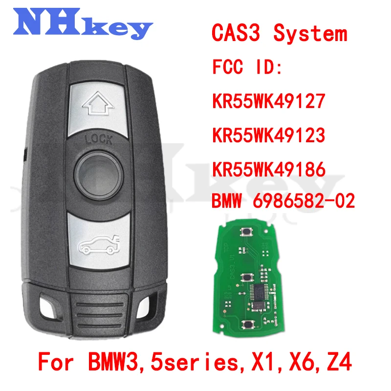 NHKEY CAS3 PCF7945 чип, умный автомобильный брелок с 3 кнопками, дистанционный ключ KR55WK49127 для BMW X5 E65 E83 X6 E46 E60 E63 E85 E90 E92
NHKEY CAS3 PCF7945 чип, умный автомобильный брелок с 3 кнопками, дистанционный ключ KR55WK49127 для BMW X5 E65 E83 X6 E46 E60 E63 E85 E90 E92