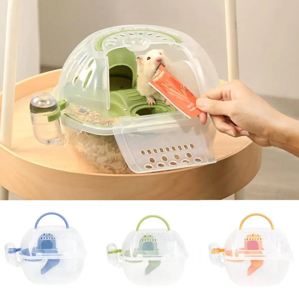 

Travel Hamster Cage Hand-held Gift Keep Warm Small Animal Hamster Go Out Box Hamster Carrier Cage Pet Accessories