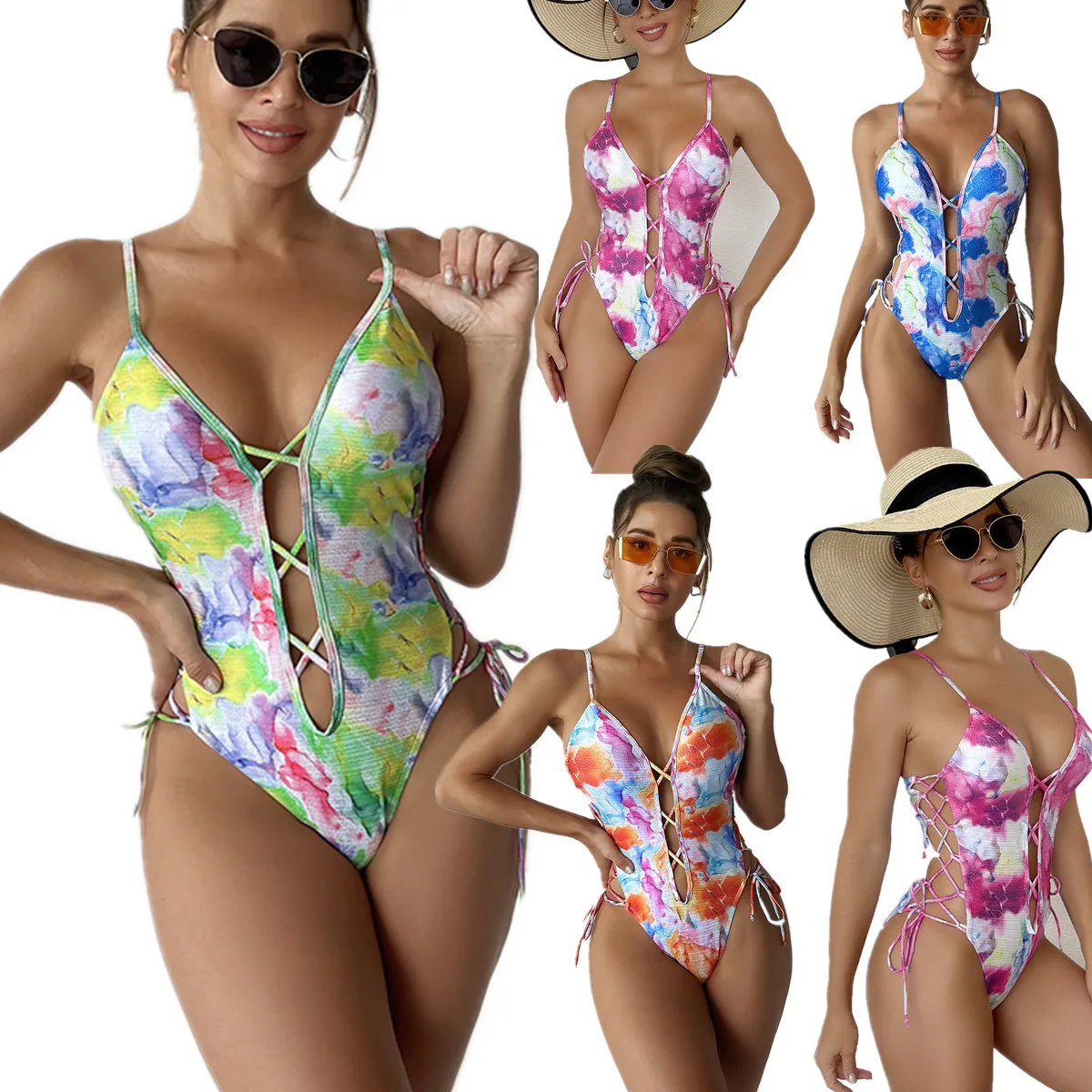 European And American One-piece Solid Color Cross Cut Out Sexy Bikini Swimsuit New Fast Drying Comfortable One-piece Swimwear
European And American One-piece Solid Color Cross Cut Out Sexy Bikini Swimsuit New Fast Drying Comfortable One-piece Swimwear