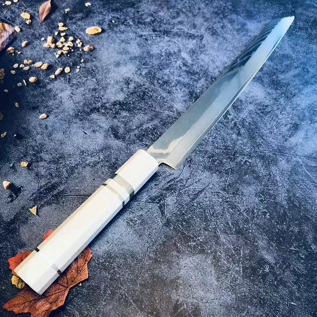 

Нож сашими из дамасской стали SKD11, стальное лезвие, кирицукэ, шеф-поваров, мясница, резак для суши, кованые кухонные ножи ручной работы, инструменты для готовки
