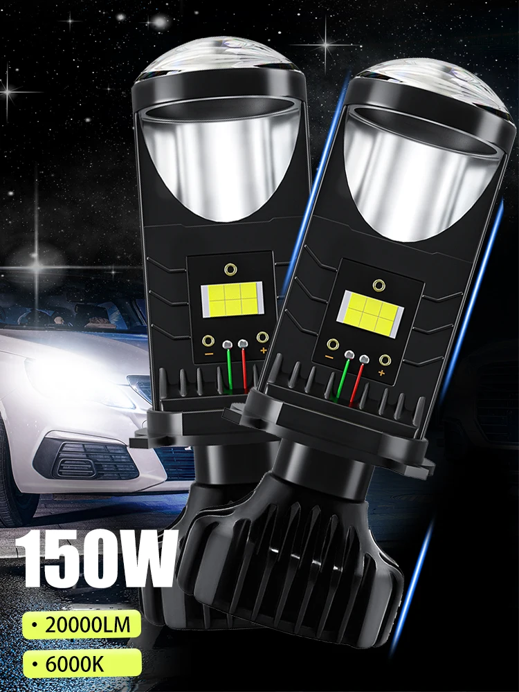2PCS H4 LED Headlight Bulb Car LED Bulb 10-32V Mini Projector Lens 6000K White Large Chip Ultra Bright High Low Beam Auto Lights
2PCS H4 LED Headlight Bulb Car LED Bulb 10-32V Mini Projector Lens 6000K White Large Chip Ultra Bright High Low Beam Auto Lights
