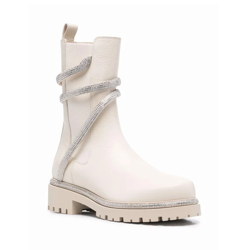 Fashion Woman Spring and Autumn Ankle Boots with Rhinestone Round Toe Slip On Comfortabel Boots Chelsea Boots
Fashion Woman Spring and Autumn Ankle Boots with Rhinestone Round Toe Slip On Comfortabel Boots Chelsea Boots