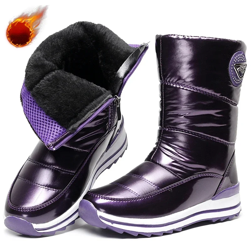 Snow Boots Woman Waterproof Non-slip Warm Padded Shoes Women Casual Sports Skateboard Mid Calf Boot Winter Safety Shoes Footwear
Snow Boots Woman Waterproof Non-slip Warm Padded Shoes Women Casual Sports Skateboard Mid Calf Boot Winter Safety Shoes Footwear