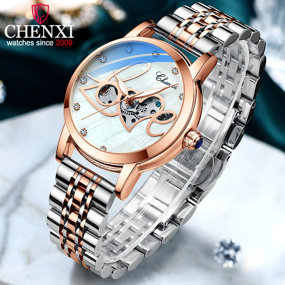 

CHENXI Women Watches Mechanical Watch Luxury Brand Stainless Steel Waterproof Automatic Clock Bracelet Ladies Relogio Feminino